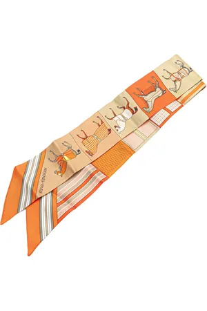 Hermès Couvertures Nouvelles twilly-tørklæde i silke fra 1990-2024