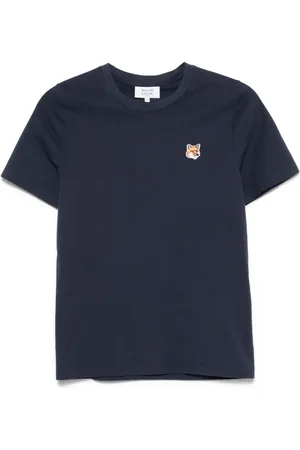 Maison Kitsuné T-shirt med rævehoved-mærke