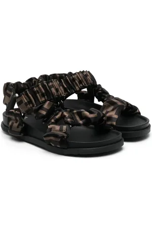 Fendi Sandaler med FF-logotryk og ruche