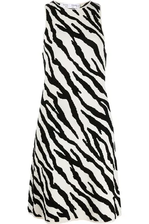 Proenza Schouler Kort kjole med tigertryk