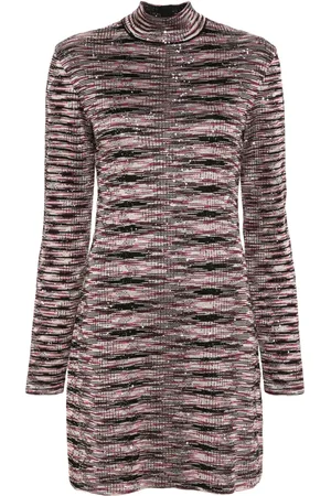 Missoni Kort zigzagmønstret kjole med pailletter