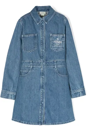 Fendi Kjole i denim med udskæringsdetalje