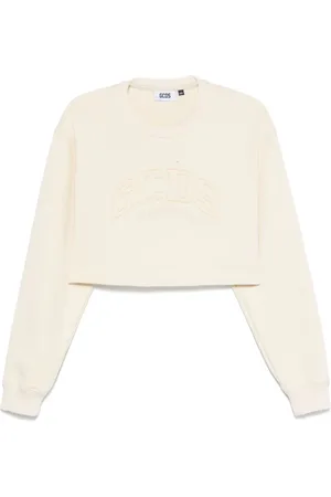 GCDS Cropped sweatshirt med logo