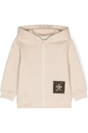 Fendi Hættetrøje med logo-applikation og lynlås