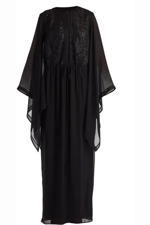 Tadashi Shoji Kaftan-kjole med blondebroderi
