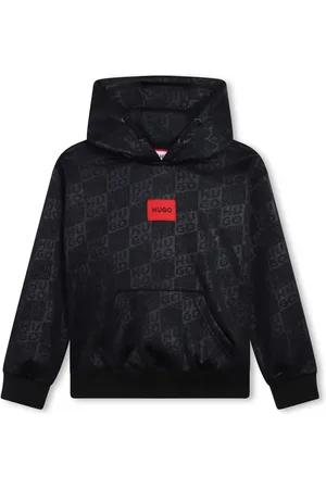 HUGO BOSS Hættetrøje med monogram-mønster