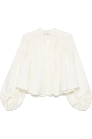 Rohe Plisseret silkebluse