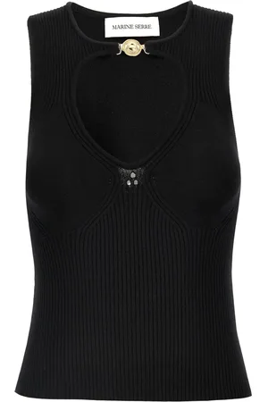 Marine Serre Tanktop i åben strik