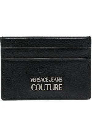VERSACE Kortholder i læder med logoplade