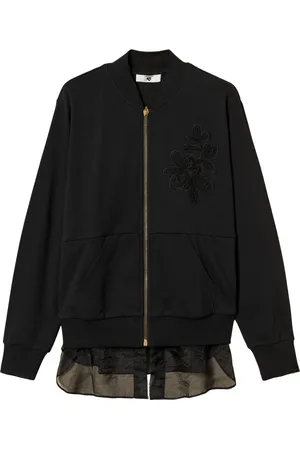 Twin-Set Broderet sweatshirt med organza-indlæg