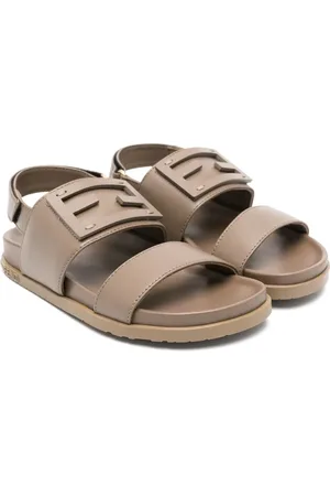 Fendi Lædersandaler med logomærke