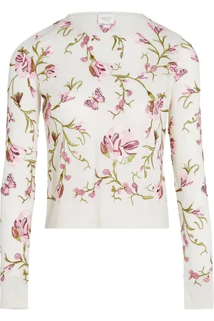 Giambattista Valli Sweater i blomstret intarsia-strik