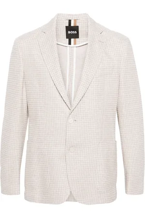 HUGO BOSS Enkeltradet houndstoothmønstret blazer