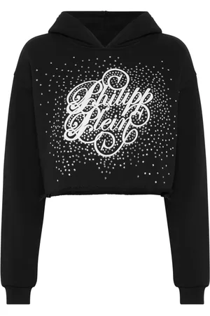 Philipp Plein Hættetrøje med rhinstenudsmykning