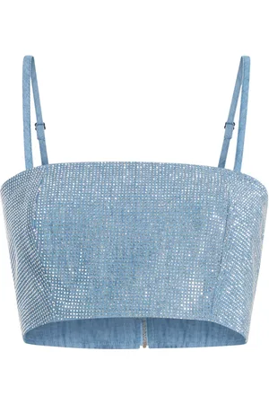 Cinq A Sept Cropped top med perleudsmykning