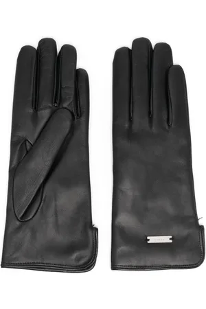 Kiton Læderhandsker med logoplade