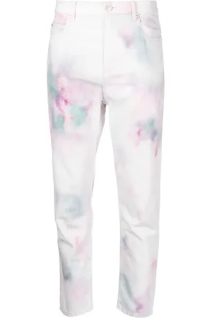 Marant Etoile Cropped bukser med abstrakt tryk