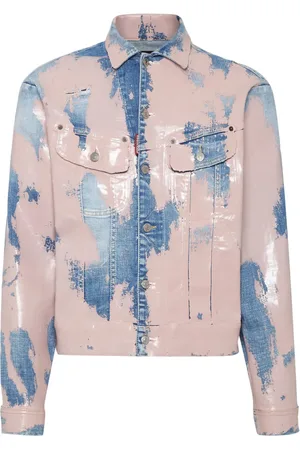 Dsquared2 Tofarvet denimjakke med slitageeffekt