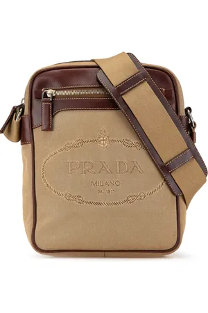 Prada Canapa crossbody-taske i kanvas med logo fra 2000-2024
