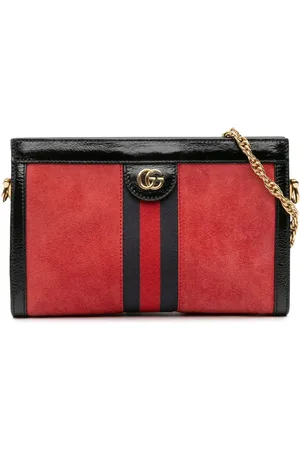 Gucci Lille Ophidia Chain crossbody-taske i ruskind fra 2016-2025