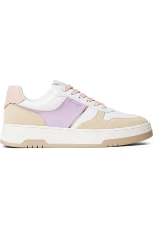 Twin-Set Sneakers i læder med colourblocking