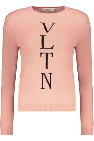 VALENTINO GARAVANI Intarsiastrikket trøje med logo