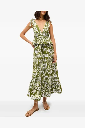 Marie Oliver Lang Whitley kjole med peplum