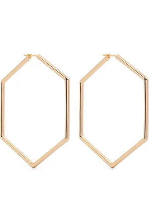 BEVZA Smalle Honeycomb-hoop-øreringe
