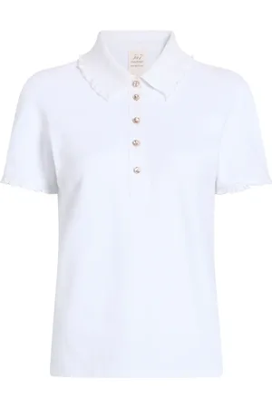Cinq A Sept Polo med flæset kant