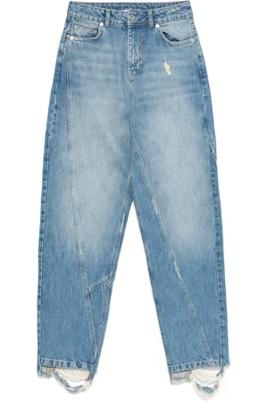 Halfboy Boyfriend-jeans med slitageeffekt