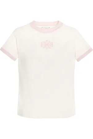 Barrie T-shirt i kashmir med logoudsmykning