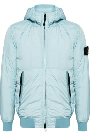 Stone Island Jakke med hætte og logomærke
