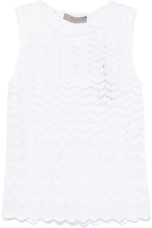 D.EXTERIOR Tanktop i pointelle-strik