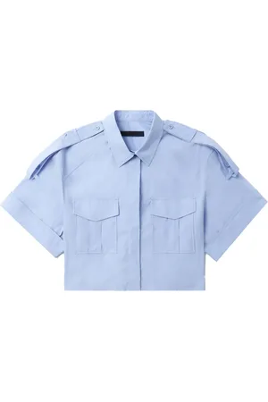 JUUN.J Cropped skjorte med oversize epauletter