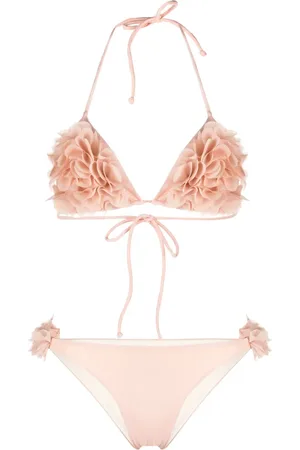 LA REVECHE Shayna bikini med blomstrede applikationer