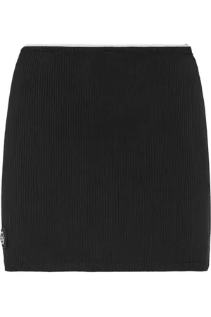 Philipp Plein Mini ribstrikket nederdel