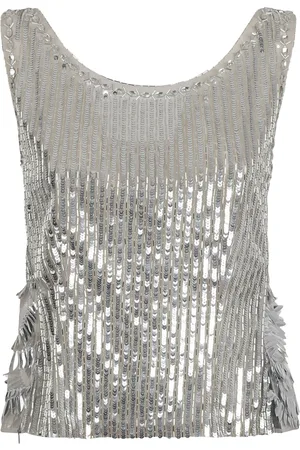 Alberta Ferretti Top med pailletter