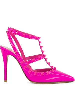 VALENTINO GARAVANI Rockstud 100mm pumps med ankelrem
