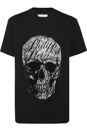 Philipp Plein T-shirt med Skull Coursive-udsmykning