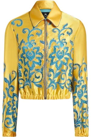 Etro Cropped bomberjakke med broderi