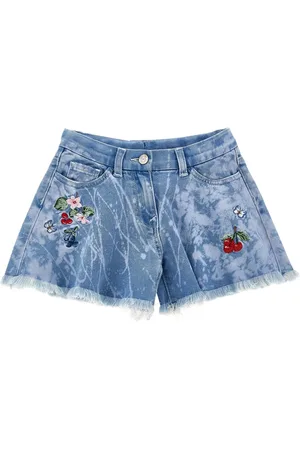 MONNALISA Denimshorts med rhinstens-udsmykning
