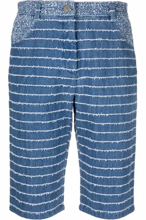 KRIZIA Bermuda-shorts med frynset stribe