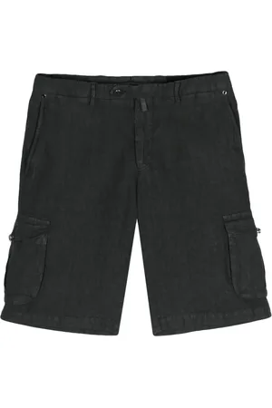 Kiton Chambray cargo-shorts i hør