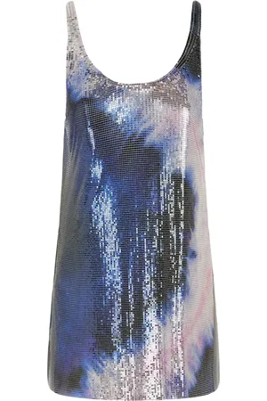 Paco rabanne Tanktop i mesh med tryk