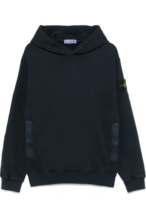 Stone Island Hættetrøje med lynlås og Compass-motiv