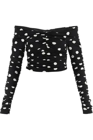 MAGDA BUTRYM Cropped top med polkaprikker