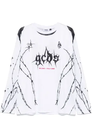 GCDS T-shirt med logo-nitter