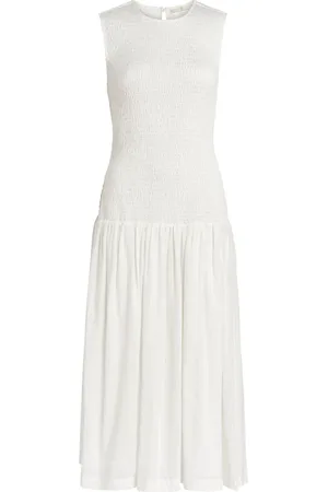 Marie Oliver Mellemlang Porter kjole med smock-bodice
