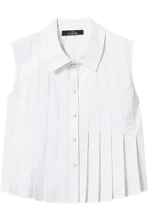 Twin-Set Cropped skjorte med plissering