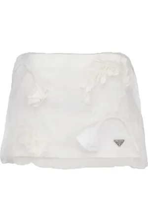 Prada Kort broderet nederdel i organza